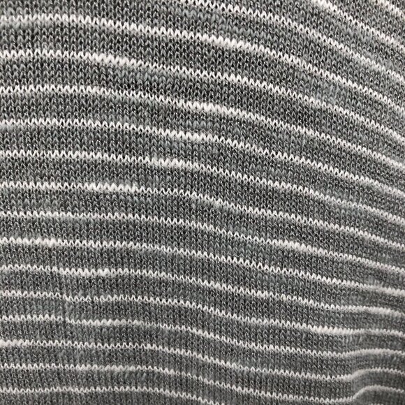 Gap Open Front Cardigan Womens XL Gray Striped Slub Knit Lightweight Side Vents - Picture 9 of 9